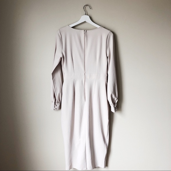 asos design origami twist midi pencil dress